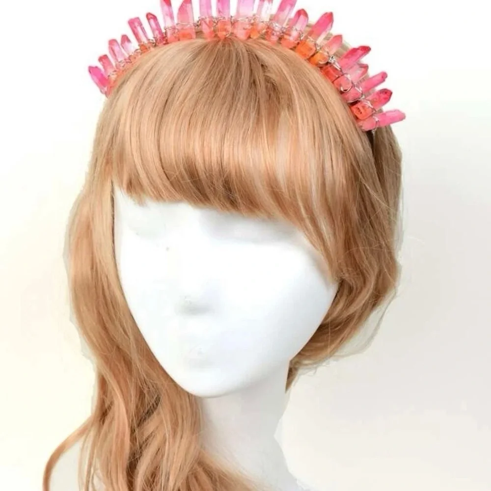 Enchanting Pink Crystal Goddess Headband – Unleash Your Inner Royalty! New Crown